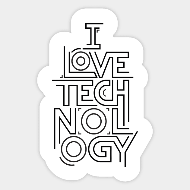 I Love Technology Sticker by bigboxdesing